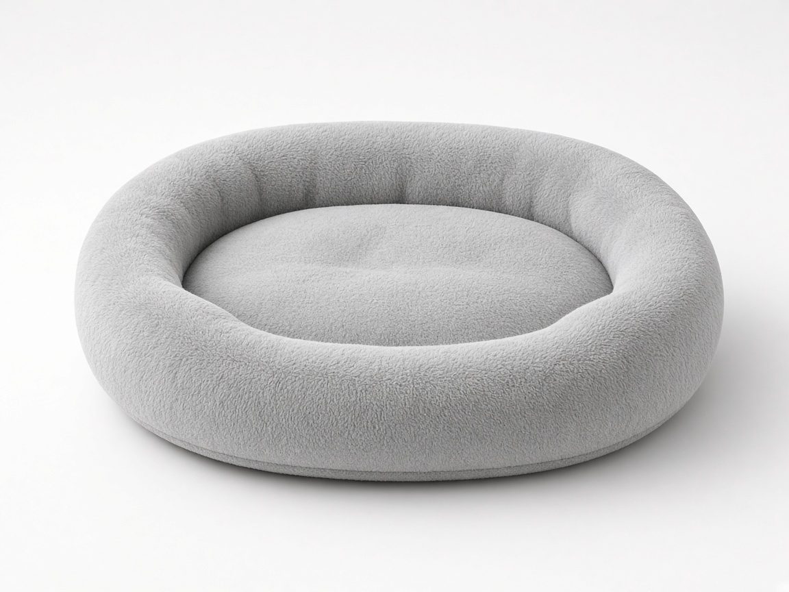 Panier rond pour chien gris