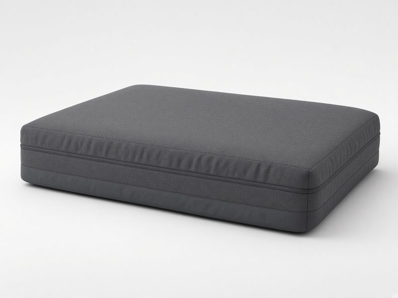 Grand matelas rectangulaire gris anthracite pour chien