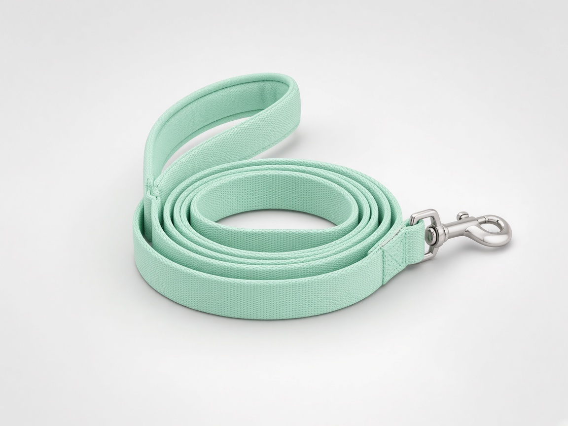 Laisse fine vert menthe avec petit mousqueton