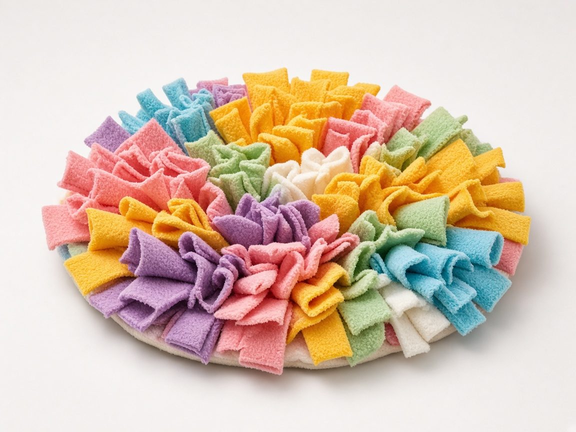 Tapis de fouille en tissu coloré